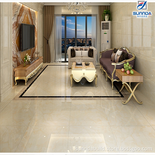 600X600mm High glossy Yellow Color Marble Copy Glazed Porcelain Polished Floor Tiles with 3D-Inkjet Design house decoration